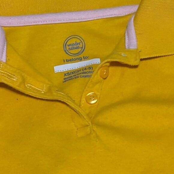 Wonder Nation size 4-5 golden polo shirt - Picture 3 of 5